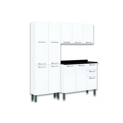 Cozinha Modulada Completa Múltipla 3 Peças (Paneleiro+Armário+Gabinete Pia) CZ33 Branco - Bertolini