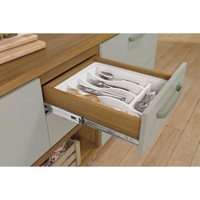 Cozinha Modulada Nesher Princesa  2 Peças (1 Armário + 1 Balcão) C2P21 Freijo/Off White