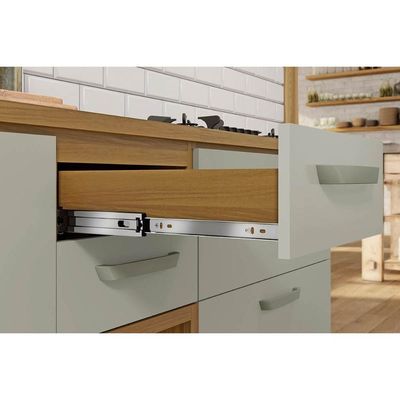 Cozinha Modulada Nesher Princesa  2 Peças (1 Armário + 1 Balcão) C2P21 Freijo/Off White