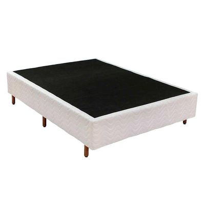 Cama Box Solteiro: Colchão Molas Polar MasterPocket Ensacadas Rubi + Base CRC Rústico White(88x188)