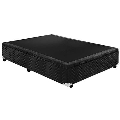 Cama Box Baú Casal: Colchão Espuma D45 Paropas Pasquale + Base CRC Suede Black(138x188)