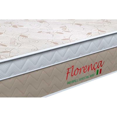 Cama Box Queen: Colchão Molas Bonnel Orthoflex Florença + Base CRC Courano White(158x198)