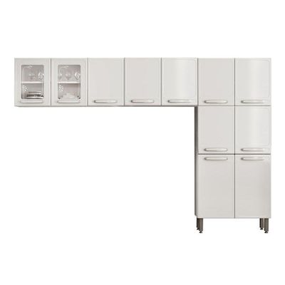 Kit de Cozinha Modulada 3 Peças Evidence  (2 Armários + 1 Paneleiro) CPT51 Branco - Bertolini