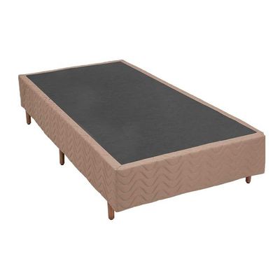 Cama Box Solteiro: Colchão Ortopédico Polar D28/EP Orthoface + Base CRC Rústico Clean(78x188)