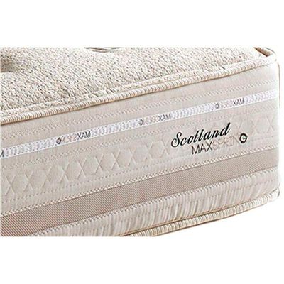 Cama Box Solteiro: Colchão Molas Herval Maxspring Scotland + Base CRC Suede Clean(88x188)