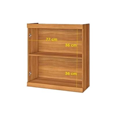 Armário Aéreo p/ Cozinha Burguesa Premium c/ 2 Portas 80cm Freijo/Grafite - Nesher
