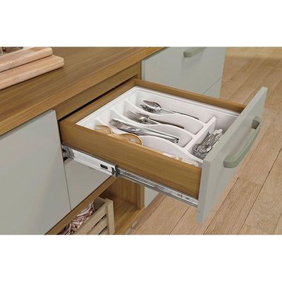 Cozinha Completa Princesa 4 Peças (2 Balcões + Aéreo + Paneleiro) C4P15 Freijo/Off White - Nesher