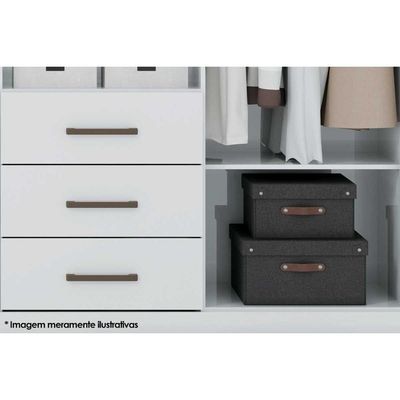 Guarda Roupa 8 Portas  e 6 Gavetas Liverpool Branco - Santos Andirá