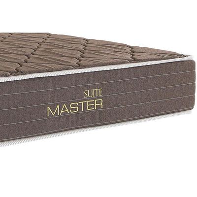 Cama Box Baú King: Colchão Molas Herval Bonnel Suite Master + Base CRC Suede Clean(193x203)