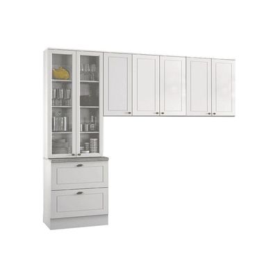 Cozinha Modulada Henn Americana  3 Peças (2 Armários + 1 Paneleiro) CPT06 Branco