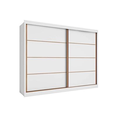 Guarda Roupa Casal 2 Portas de Correr e 6 Gavetas Sevilha Branco - Europa