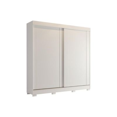 Guarda Roupas 2 Portas de Correr  e 3 Gavetas c/ Pés Ilhéus Branco - Panan
