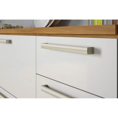 Cozinha Modulada Nesher Burguesa  2 Peças (1 Armário + 1 Balcão) C2P22 Freijo/Grafite