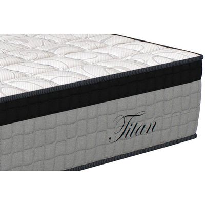 Cama Box King: Colchão Molas Ensacadas Orthoflex MasterPocket Titan + Base CRC Suede Black(193x203)
