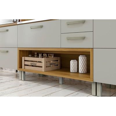 Cozinha Modulada Nesher Princesa  3 Peças (2 Balcões + Aéreo) C3P22 Freijo/Off White