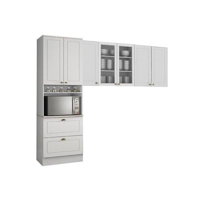 Cozinha Modulada Henn Americana  3 Peças (2 Armários + 1 Paneleiro) CPT12 Branco