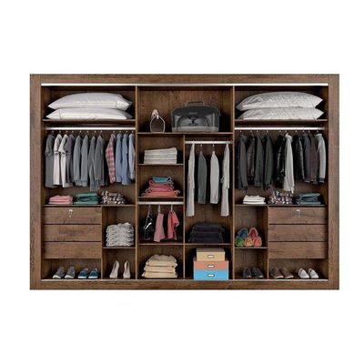 Guarda Roupa Casal 3 Portas de Correr e 6 Gavetas c/ 1 Espelho Toronto Branco - Europa