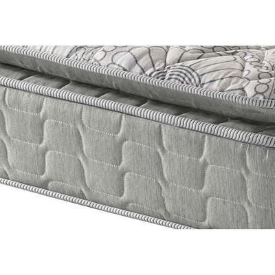 Cama Box Baú Queen: Colchão Espuma Anjos D33 Orthosono Pillow Top + Base CRC Courano White(158x198)