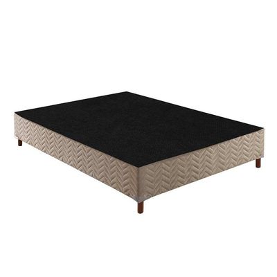 Cama Box Solteiro: Colchão Espuma Paropas D33 Pasquale + Base CRC Suede Clean(88x188)