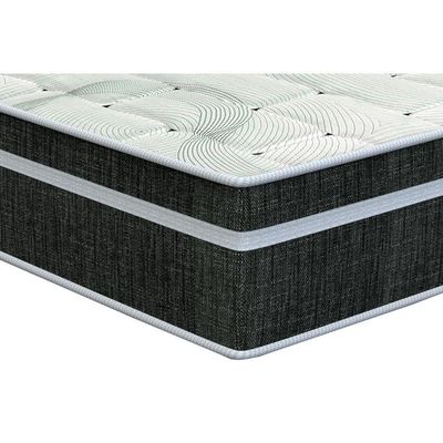 Cama Box Baú Queen: Colchão Molas Orthoflex Bonnel Venezia + Base CRC Courano Black(158x198)