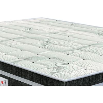 Cama Box Baú Queen: Colchão Molas Orthoflex Bonnel Venezia + Base CRC Courano Black(158x198)