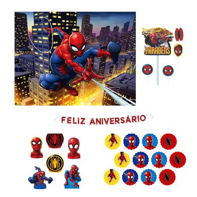 Kit Infantil Festa Fácil Homem Aranha - Piffer