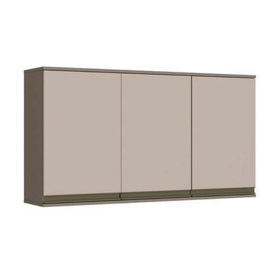 Armário Aéreo p/ Cozinha Connect c/ 3 Portas 120cm Duna/Cristal - Henn