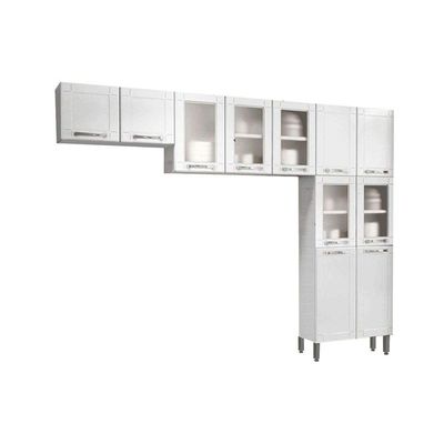 Kit de Cozinha Modulada 3 Peças Múltipla  (2 Armários + 1 Paneleiro) CPT96 Branco - Bertolini