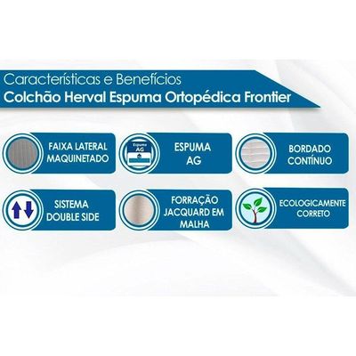 Colchão Casal Ortopédico Herval + Cama Invicta Atacama