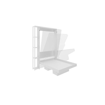 Cama Solteiro Articulada Dobrável Multifuncional Cm8013 Branco - Tecno Mobili