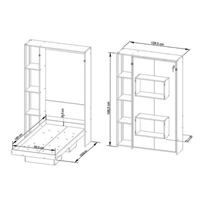 Cama Multifuncional Juvenil Solteiro Articulada Dobrável Cm8013 Branco - Tecno Mobili
