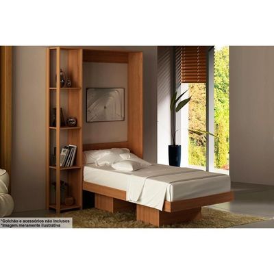 Cama Multifuncional Juvenil Solteiro Articulada Dobrável Cm8013 Amêndoa - Tecno Mobili
