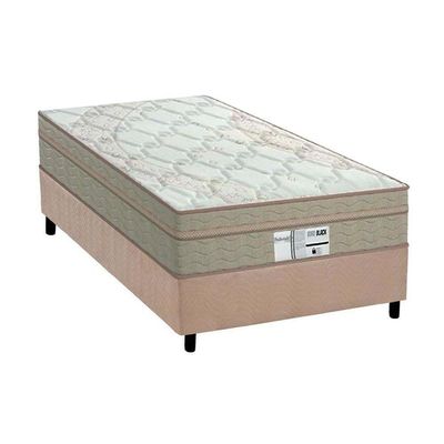 Cama Box Solteiro: Colchão Molas Probel Prolastic Born + Base Crc Suede Clean(88X188)