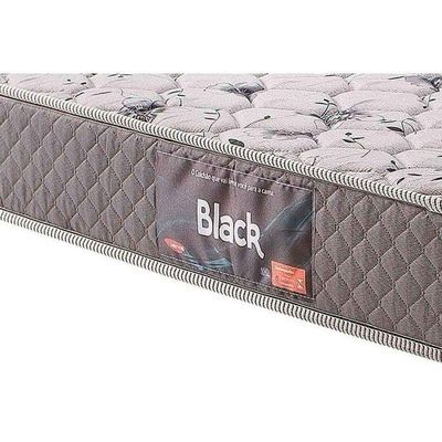Cama Box Queen: Colchão Espuma Herval D28/Ag65 Black + Base Crc Suede Clean(158X198)