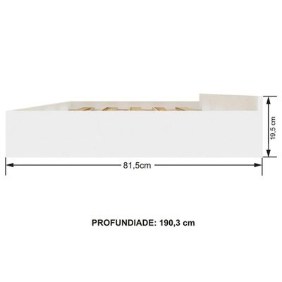 Cama Auxiliar Aquarela Branco - Santos Andirá