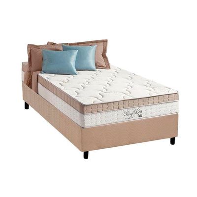 Cama Box Solteiro: Colchão Molas Masterpocket Ensacadas Anjos King Best + Base Clean(88X188)