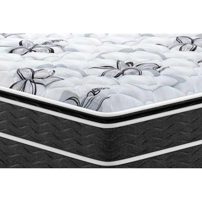 Cama Box Baú King: Colchão Anatômico Probel D40 Premium Hiper Firme Pillow Top + Base White(193X203)
