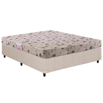 Cama Box Casal: Colchão Espuma Herval Sueño + Base Crc Courano Clean(138X188)