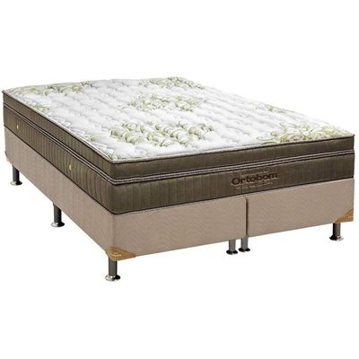 Cama Box King: Colchão Molas Ensacadas Ortobom Superpocket Gold Ultragel + Base Clean(193X203)