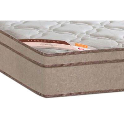 Cama Box Baú King: Colchão Molas Castor Pocket Revolution Híbrido + Base Crc Suede Clean(193X203)