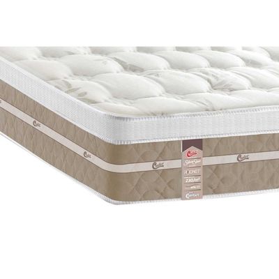 Cama Box Baú King: Colchão Molas Castor Pocket Silver Star Air Double Face + Base Clean(193X203)