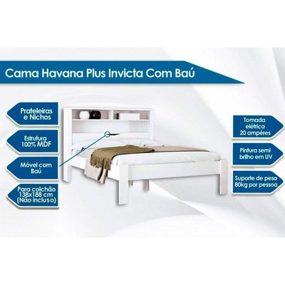 Colchão Casal Freedom Ortobom + Cama Invicta Atacama