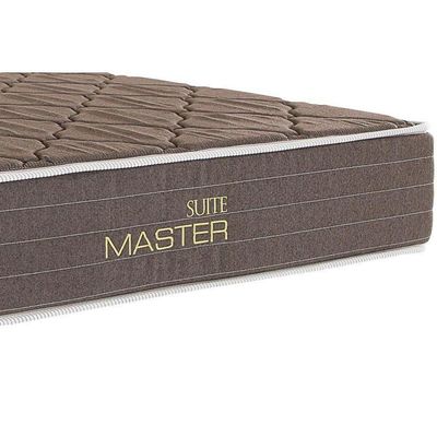 Cama Box King: Colchão Molas Bonnel Herval Suite Master Plus + Base Crc Suede Clean(193X203)