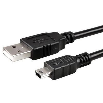 Cabo Mini USB p/ Carregamento/Dados para GoPro e Cabo de Controle PS3 Preto - 1,5 Mt