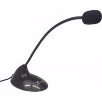 Microfone Gamer de Mesa Knup Podcast Para PC e Notebook P2 Pedestal Kp-903