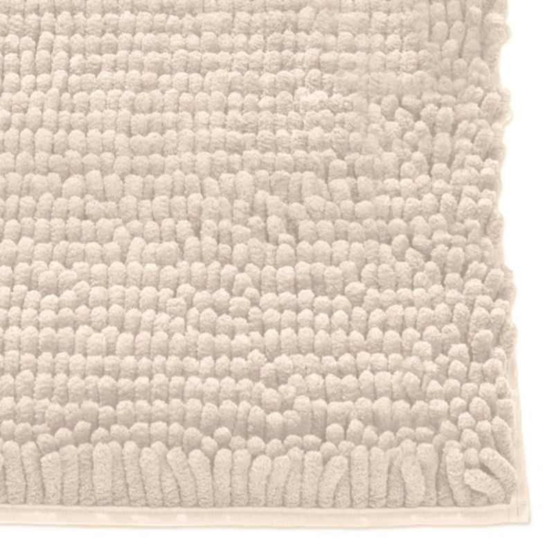 Tapete Buettner Microfibra Antiderrapante Chenille 40x60cm Ginko Pérola