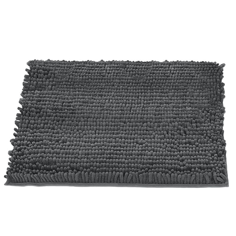 Tapete Buettner Microfibra Antiderrapante Chenille 50x70cm Ginko Grafite