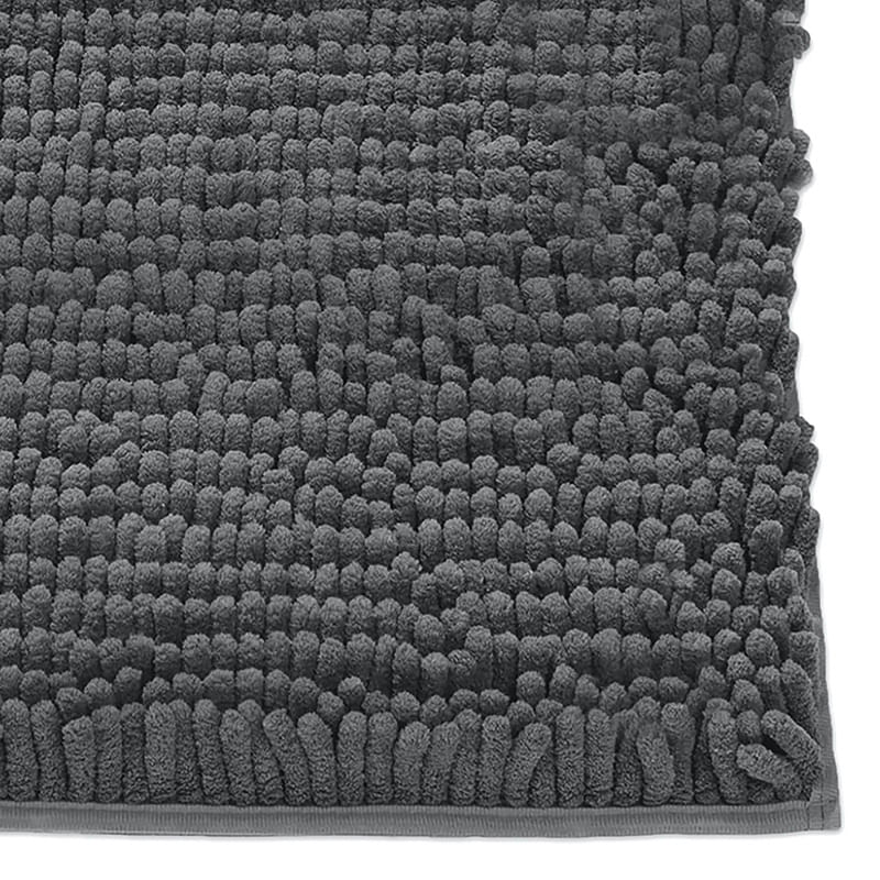 Tapete Buettner Microfibra Antiderrapante Chenille 50x70cm Ginko Grafite