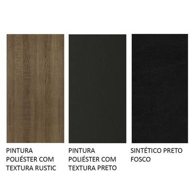Conjunto Sala De Jantar Mesa Tampo De Madeira 4 Cadeiras Rustic/preto Briana Madesa Rustic/preto