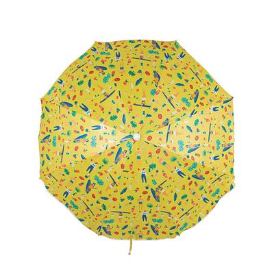 Kit Cadeira de Praia Alta Botafogo com Guarda-sol 150cm Mor Sortida